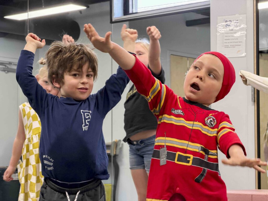 four toddlers in class
